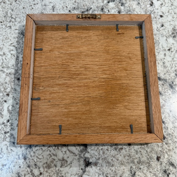 Cross Stitch Radish Beet Framed Wall Art Square Checker Vegetable - Picture 2 of 2